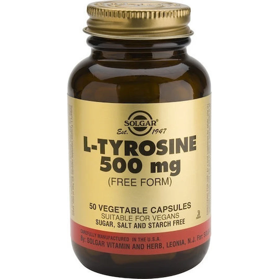 Solgar L-Tirosina 50 Cápsulas de hierbas sin sabor