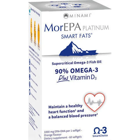 Minami MorEPA Platinum & Vitamin D3 Fish Oil 60 softgels Unflavoured