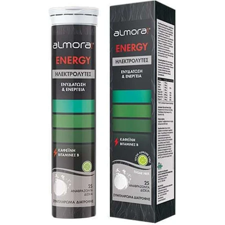 almora PLUS® ENERGY Electrolytes for Energy & Body Hydration Lemon 25 tabs eff