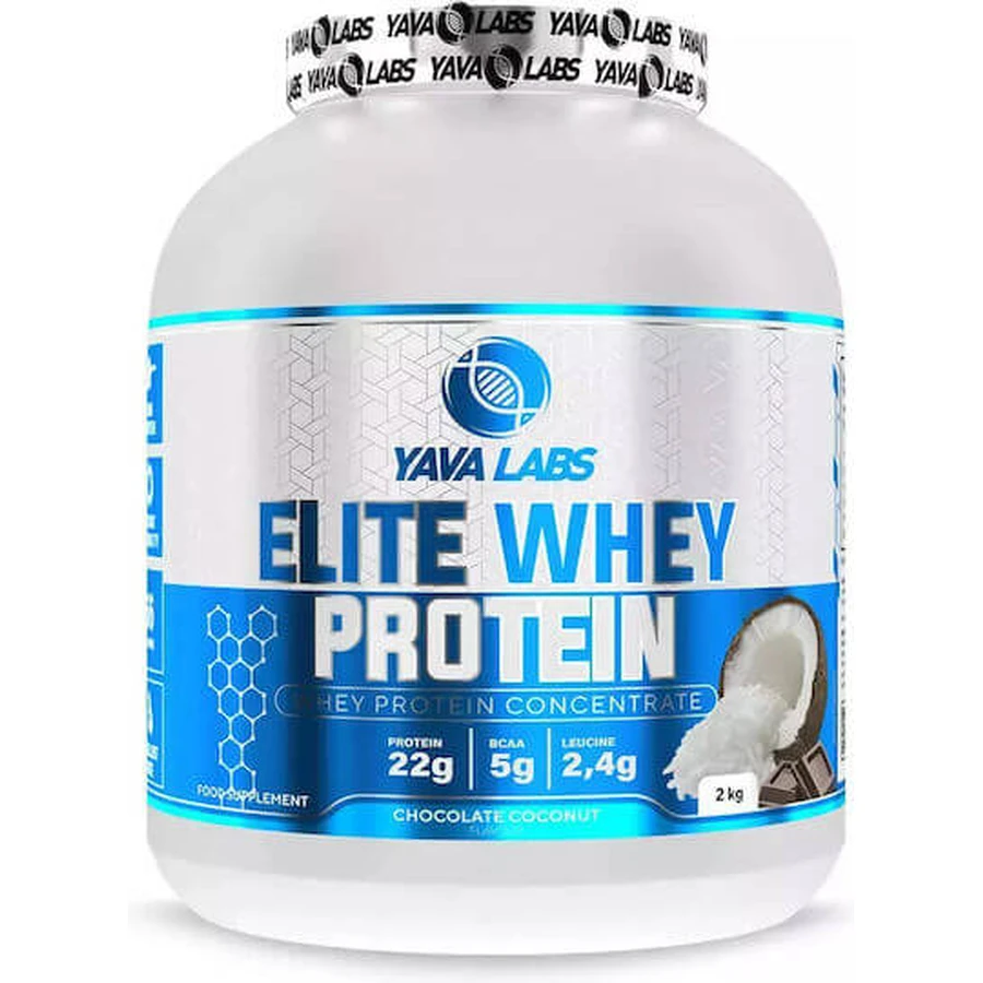 Yava Labs Elite Wei-eiwit Wei-eiwit met chocolade-kokossmaak 2kg
