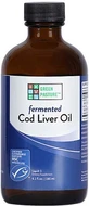 Green Pasture Gefermenteerde Levertraan Vloeibare Levertraan 180ml Niet-gearomatiseerd