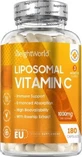 WeightWorld Liposomal Liposomal Vitamin C Vitamin for Immune Support, Skin &amp; Antioxidant Action 1000mg 180 caps