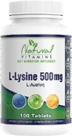 Natural Vitamins L-Lysine 500mg 100 Tablet Unflavoured