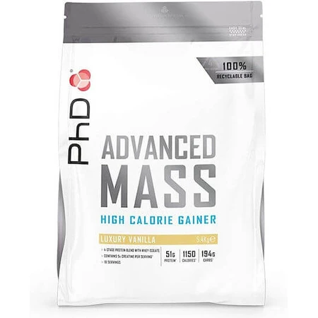 PhD Mass & Strength Advanced Mass avec Creatine & Flavour Luxury Vanilla 5.4kg