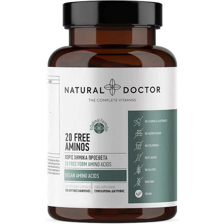 Natural Doctor 20 Free Aminos 120 Herbal Capsules Unflavoured