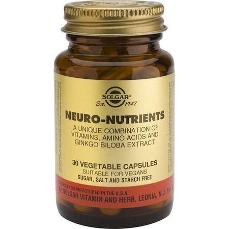 Solgar Neuro Nutrients 30 gélules à base de plantes non aromatisées