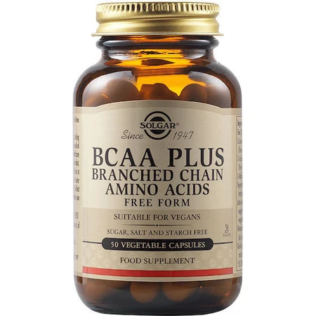Solgar BCAA Plus 50 pflanzliche Kapseln ohne Geschmacksverstärker