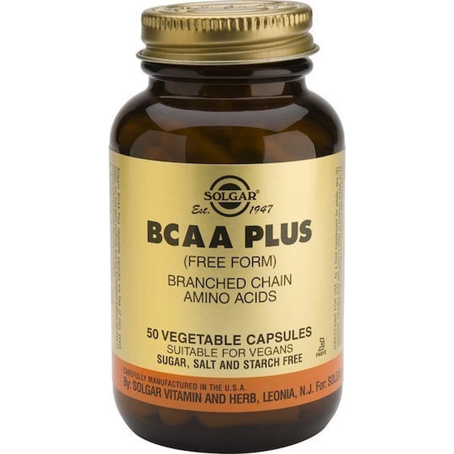 Solgar BCAA Plus 50 pflanzliche Kapseln ohne Geschmacksverstärker