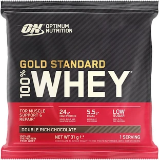 Optimum Nutrition Gold Standard 100% Whey Wei-eiwit met smaak Double Rich Chocolate 31gr