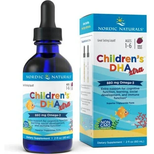 Nordic Naturals DHA Xtra Visolie Geschikt voor Kinderen 880mg 60ml Bosbes