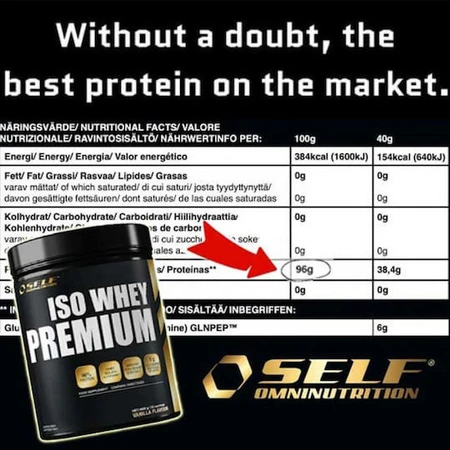 Zelf Omninutrition Iso Whey Premium Biologisch Wei-eiwit Gluten- & Lactosevrij met smaak Witte Chocolade / Aardbei 1kg