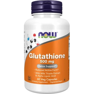 Now Foods Glutathion 500mg 60 pflanzliche Kapseln ohne Geschmacksverstärker