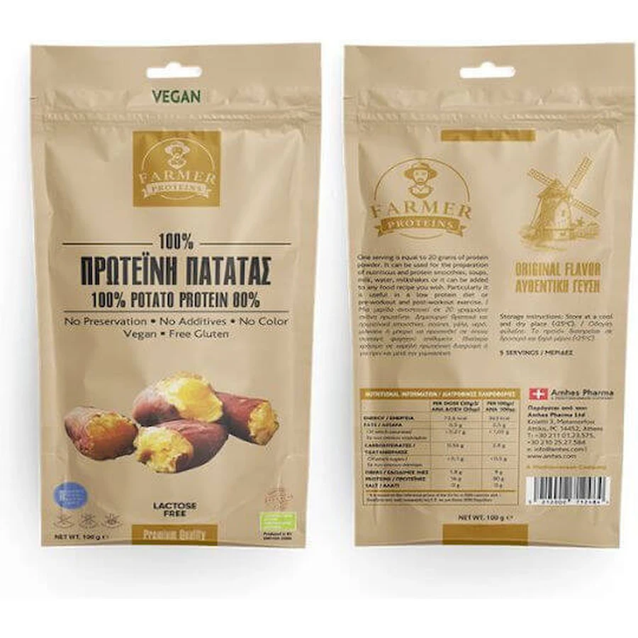 Farmer Proteins 100% Gluten & Lactose Free Potato Protein 100gr