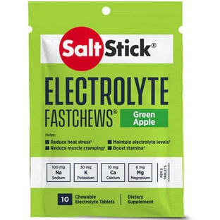 SaltStick Elektrolyten Fastchews 100mg Appelgroen 10 kauwtabletten