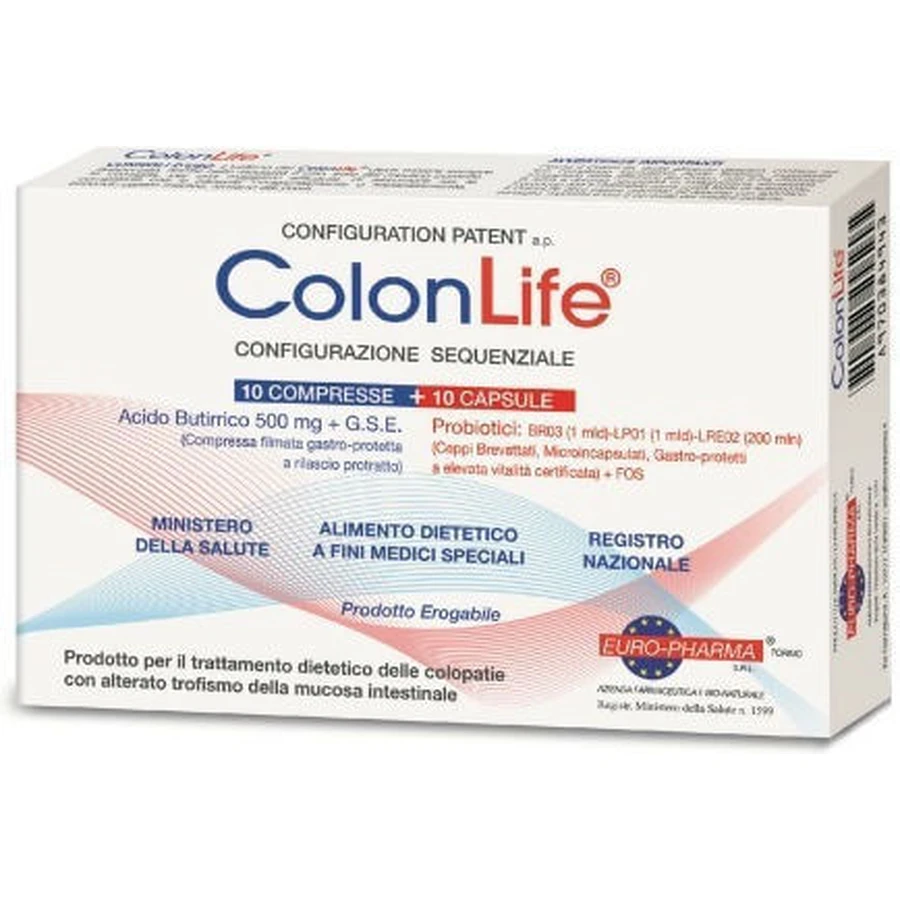 Bionat Colon Life Probiótico 10 comprimidos 10 cáps.