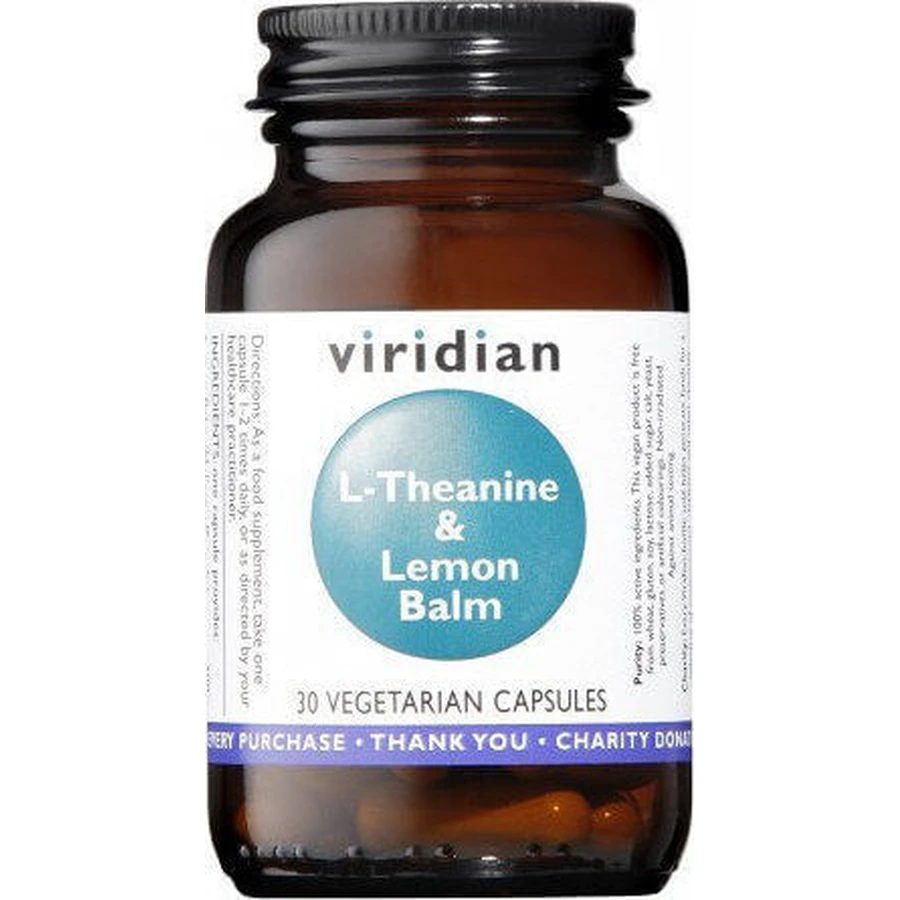 Viridian L-Teanina y Toronjil 30 Cápsulas