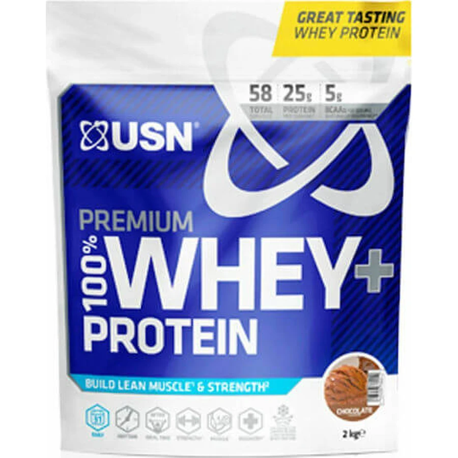 USN 100% Whey Premium Whey Protein avec arôme chocolat 2kg