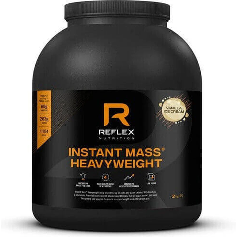 Reflex Nutrition Instant Mass Proteína de Suero Pesada con Creatina y Sabor Chocolate Mantequilla de Cacahuete 2kg