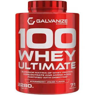 Galvanize Nutrition Chrome 100 Whey Molkenprotein mit Geschmacksrichtung Erdbeersahne 2.28kg