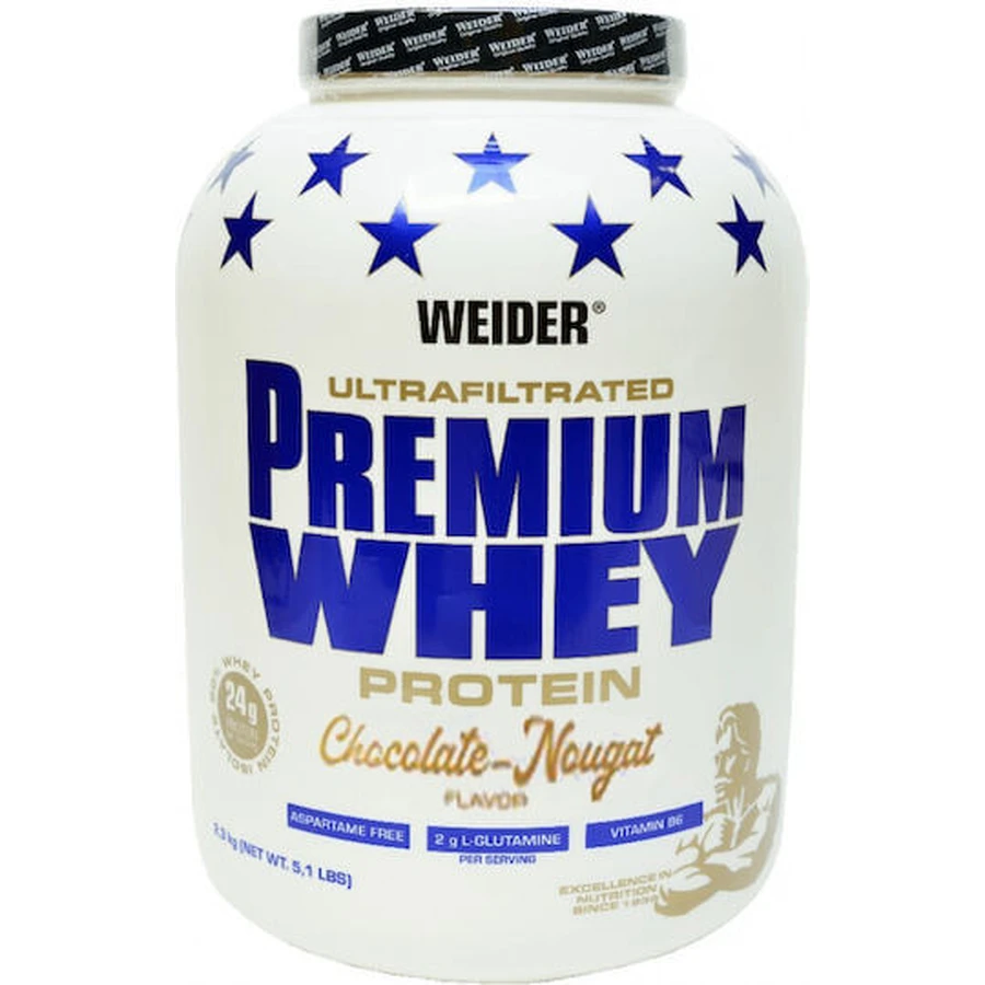 Weider Ultrafiltrated Premium Whey Protein Whey Protein with Flavour Chocolate Nougat 2.3kg