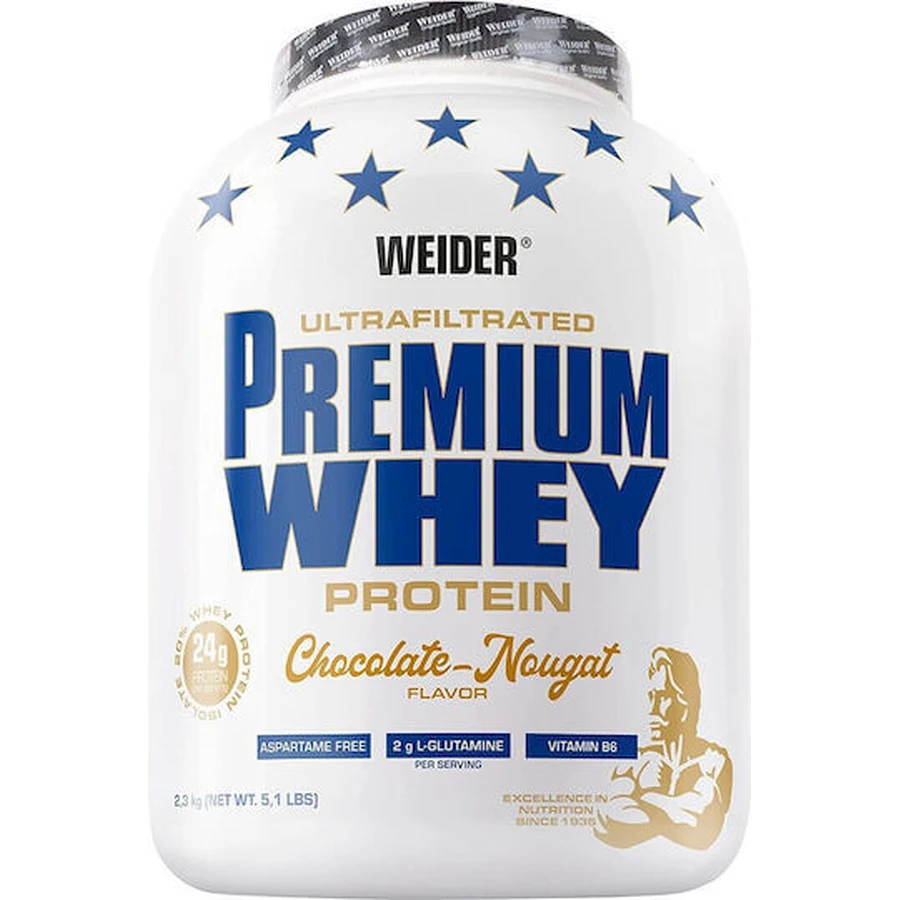 Weider Ultrafiltrated Premium Whey Protein Whey Protein with Flavour Chocolate Nougat 2.3kg