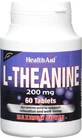 Health Aid L-theanine 200mg 60 tabletten zonder smaakstoffen