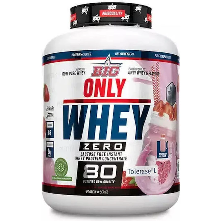 Big Only Whey Whey Protein Zero Molkenprotein mit Erdbeergeschmack 2kg
