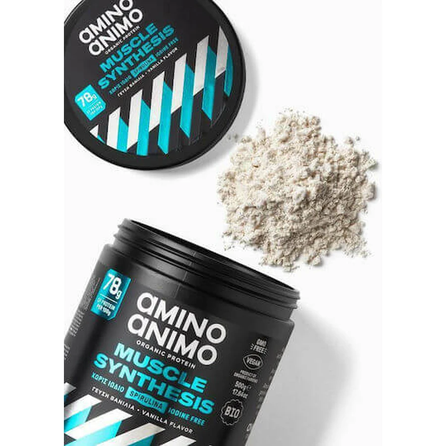 Physis Laboratorium Amino Animo Spier Synthese Biologisch Gluten- & Lactosevrij met Vanillesmaak 500gr