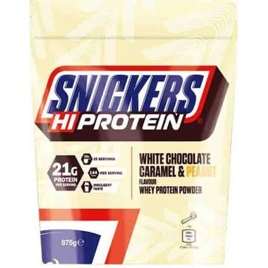 Snickers HI Protein with Flavour Chocolat blanc avec caramel et cacahuètes 455gr