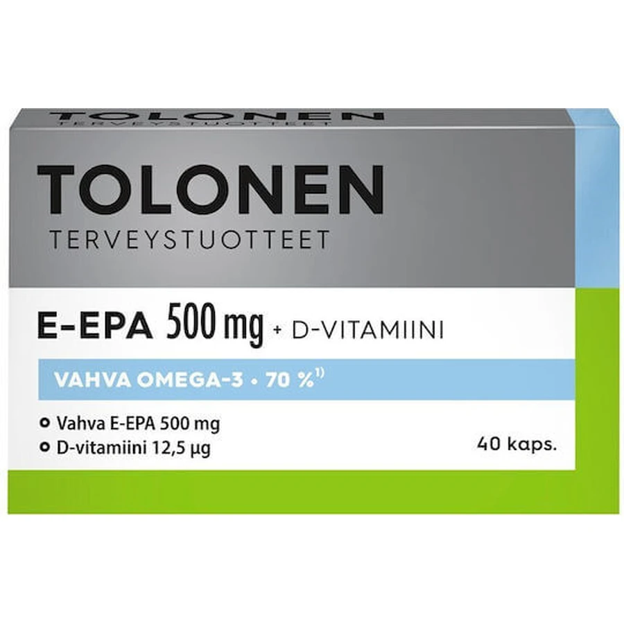 Dr. Tolonen's E-EPA Fischöl 500mg 40 Kapseln nicht aromatisiert