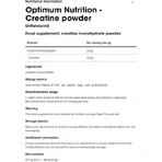 Optimum Nutrition Mikronisiertes Kreatin Ungeschmälert 317gr
