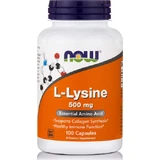 Now Foods L-Lysine 500mg 100 Herbal Capsules