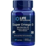 Life Extension Super Omega-3 Fruchtextrakt EPA/DHA Fischöl mit Sesam-Lignanen und Olivenfruchtextrakt 60 Softgels, nicht aromatisiert