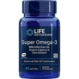 Life Extension Super Omega-3 Fruit Extract EPA/DHA Fish Oil with Sesame Lignans and Olive Fruit Extract 60 softgels Unflavoured