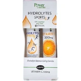 Power Of Nature Hydrolytes Sports with Stevia & Vitamin C 500mg Orange 2x10 effervescent tablets