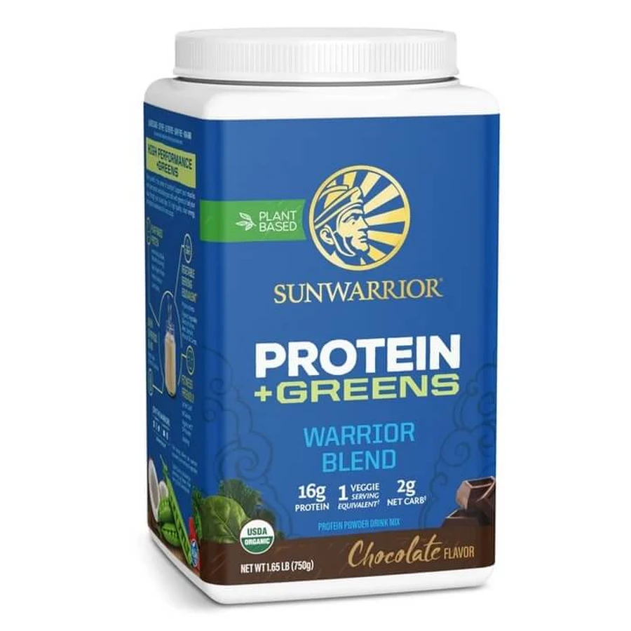 Sunwarrior Protein Plus Greens Bio Gluten- und Laktosefrei mit Schokoladengeschmack 750gr