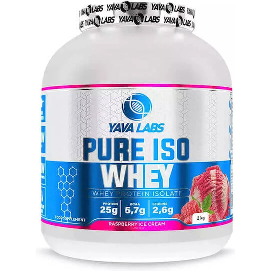 Yava Labs Pure Iso Whey Whey Protein Whey Flavored Raspberry Ice Cream 2kg