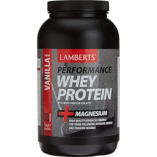 Lamberts Performance Whey Protein & Magnesium Proteína de suero con sabor a vainilla 1kg