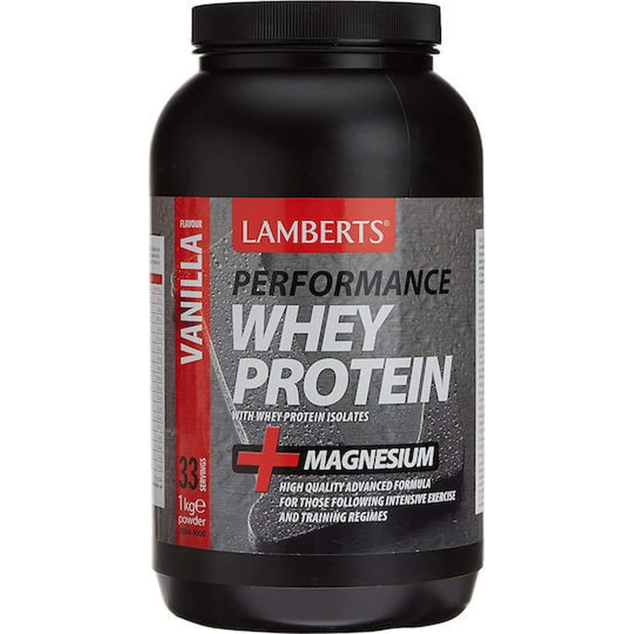 Lamberts Performance Whey Protein & Magnesium Proteína de suero con sabor a vainilla 1kg