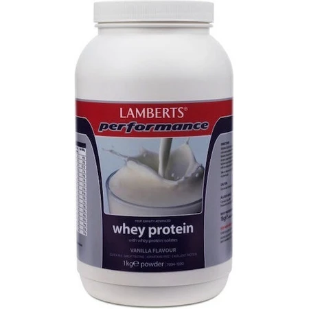 Lamberts Performance Whey Protein & Magnesium Proteína de suero con sabor a vainilla 1kg