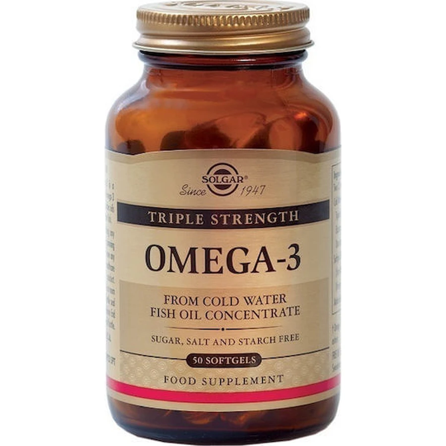 Solgar Triple Strength Omega 3 Fish Oil 50 softgels Unflavoured