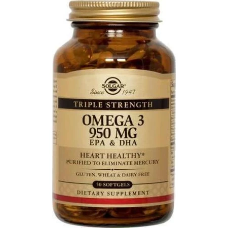 Solgar Triple Strength Omega 3 Fish Oil 50 softgels Unflavoured
