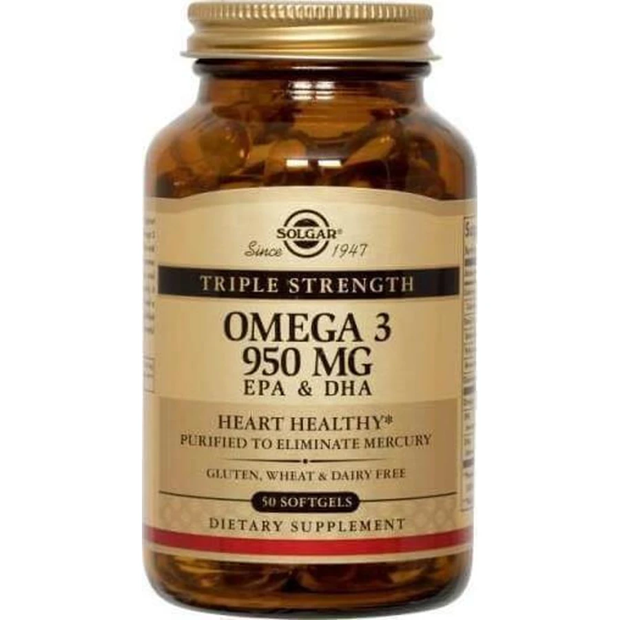 Solgar Triple Strength Omega 3 Fish Oil 50 softgels Unflavoured