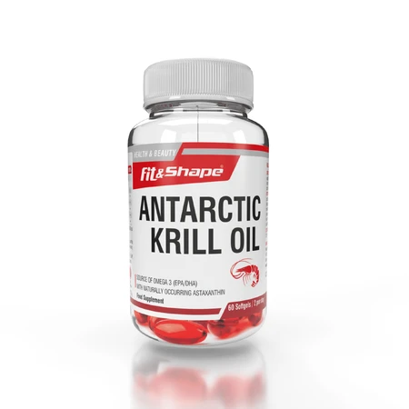 Fit & Shape Antarctic Krill Oil 500 mg, 60 cápsulas, sin sabor