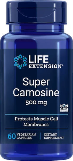 Life Extension Super Carnosine 500mg 60 Herbal Capsules