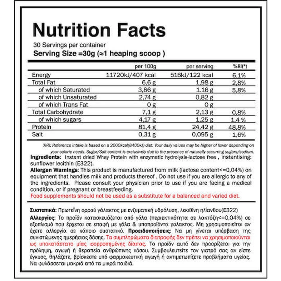 GoldTouch Nutrition Whey Whey Better HydroProtein 80% Proteína de Suero de Leche Sin Gluten y Sin Lactosa con Sabor Natural 908gr