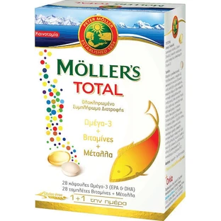 Moller's Total Fish Oil 28 filetes 28 cápsulas Sin sabor