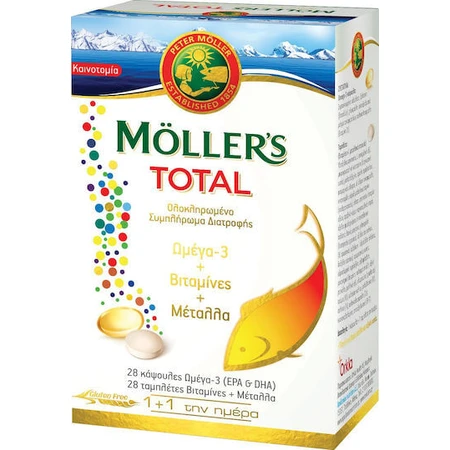 Moller's Total Fish Oil 28 filetes 28 cápsulas Sin sabor