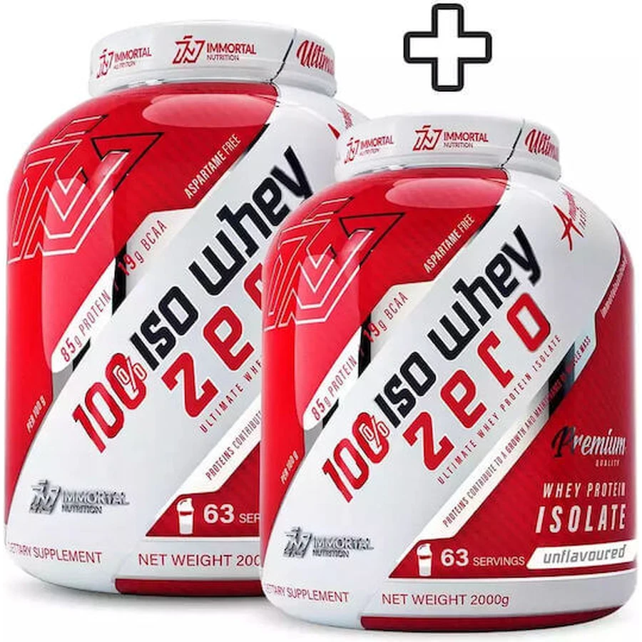 2x Immortal Iso Whey Zero 2kg 4000gr Geschmacksfrei