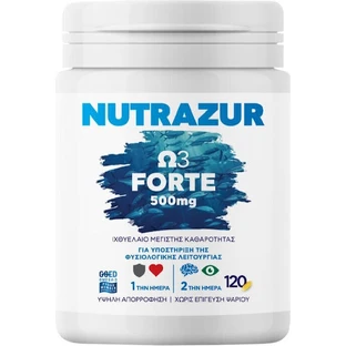 Rener Nutrazur Nutrazur Ω3 Forte Aceite de Pescado 500mg 120 cápsulas Sin sabor